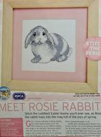 Rosie het konijn borduurpatroon, Nieuw, Handborduren, Patroon, Ophalen
