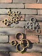 Antieke gordijn ringen in koper staal alles €15, Ophalen of Verzenden