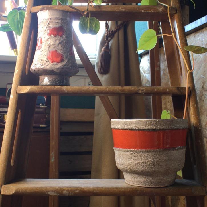 Strehla Potten set Fat lava, Antiek en Kunst, Antiek | Keramiek en Aardewerk, Ophalen of Verzenden