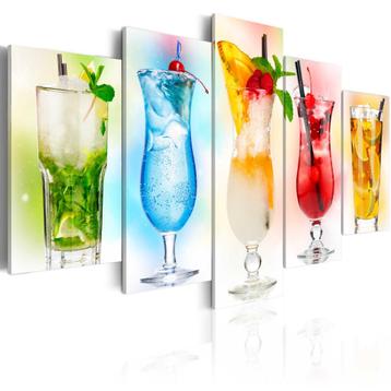 219 Cocktails XXL 5 Luik Canvas Schilderij 200x100cm Nieuw beschikbaar voor biedingen