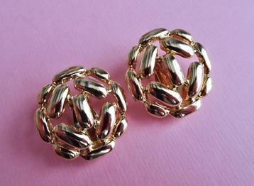 jwg Grote vintage 80s 90s abstract design oorbellen goud klr beschikbaar voor biedingen