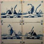 antieke tegel, landschapjes, bodemvondst, Ophalen of Verzenden