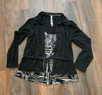 Poools prachtig zwart jasje met shirt eraan vast mt 46 izgst, Ophalen of Verzenden, Zo goed als nieuw, Maat 46/48 (XL) of groter