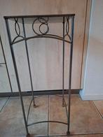 Metalen plantentafel, Huis en Inrichting, Tafels | Bijzettafels, Ophalen, Minder dan 55 cm, Gebruikt, Metaal of Aluminium