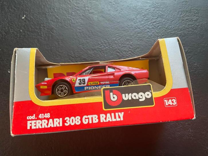 Ferrari 308 GTB Rally 1:43 - Burago, Hobby en Vrije tijd, Modelauto's | 1:43, Zo goed als nieuw, Auto, Overige merken, Ophalen