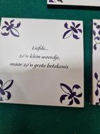 Spreuktegels op hout 2 stuks, Ophalen of Verzenden, 'T Olde Gre-j, Info@toldegrej.nl, Endepoelstraat 20f Didam