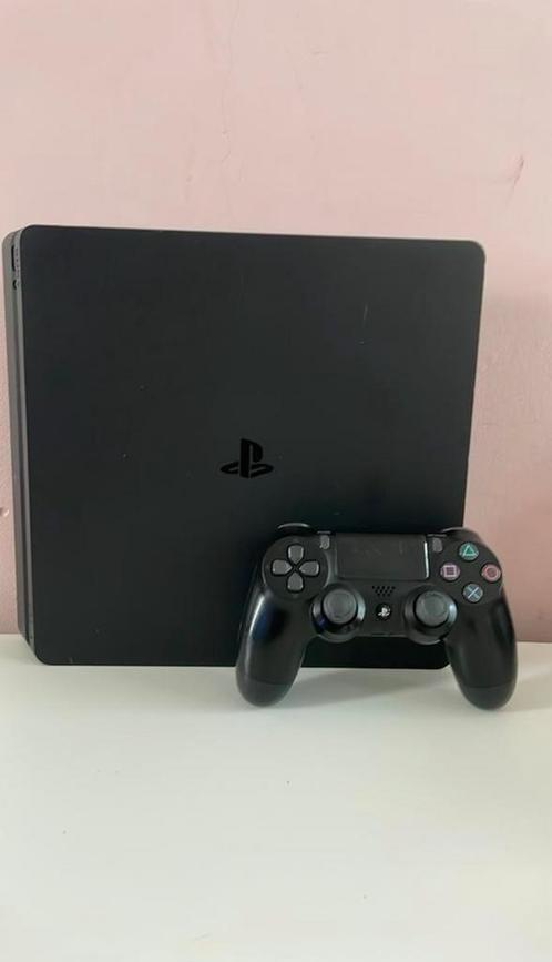 Ps4 slim 500gb goed werkend, Spelcomputers en Games, Spelcomputers | Sony PlayStation 4, Zo goed als nieuw, Slim, Met 1 controller