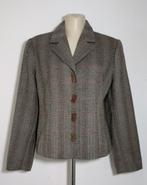 Grijs geruit designer jasje met wol van Rosette Goelever, Verzenden, Maat 42/44 (L), Zo goed als nieuw, Jasje