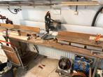 Afkortzaag + tafel / werktafel / zaagtafel - 300cm breed, Doe-het-zelf en Verbouw, Ophalen, Gebruikt, 70 mm of meer, 600 tot 1200 watt