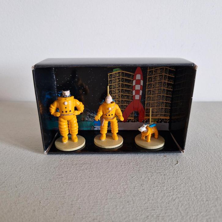 Kuifje, Bobbie en Haddock op de maan, Verzamelen, Stripfiguren, Nieuw, Beeldje of Figuurtje, Kuifje, Ophalen of Verzenden