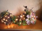 Zijde magnolia op decoratiehout 55 cm, Antiek en Kunst, Ophalen of Verzenden