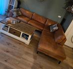 lederen hoekbank cognac ., Huis en Inrichting, Banken | Complete zithoeken, Ophalen, Gebruikt