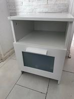 Brimnes Nachtkastje Wit - Gebruikt, Huis en Inrichting, Slaapkamer | Nachtkastjes, Overige materialen, Gebruikt, Minder dan 45 cm