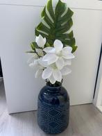 Mooie blauwe decoratie Vaas, Ophalen, Overige materialen, Blauw, Zo goed als nieuw