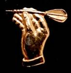 Dart speler pin- goudkleur, Verzamelen, Speldjes, Pins en Buttons, Verzenden, Nieuw, Sport, Speldje of Pin