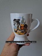 Beker mok met voet, Ezel met mand, Porselein D8xH11.5cm, Huis en Inrichting, Keuken | Servies, Overige typen, Nieuw, Ophalen of Verzenden