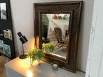 Donkerbruine Manou/rotan spiegel, Huis en Inrichting, Woonaccessoires | Spiegels, Minder dan 100 cm, Rechthoekig, 50 tot 75 cm