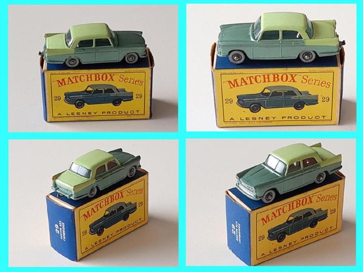 Lesney 29B Austin A55 Cambridge sedan + Orig D2-Box., Hobby en Vrije tijd, Modelauto's | Overige schalen, Gebruikt, Auto, Ophalen of Verzenden