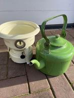 Oude ketel en brander / brocante, Ophalen, Gebruikt, Overige materialen, Pot, Bus of Blik