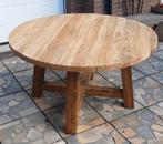 Ronde teakhouten tafel 140, Huis en Inrichting, Tafels | Eettafels, Gebruikt, Ophalen of Verzenden, Vijf personen of meer, 100 tot 150 cm