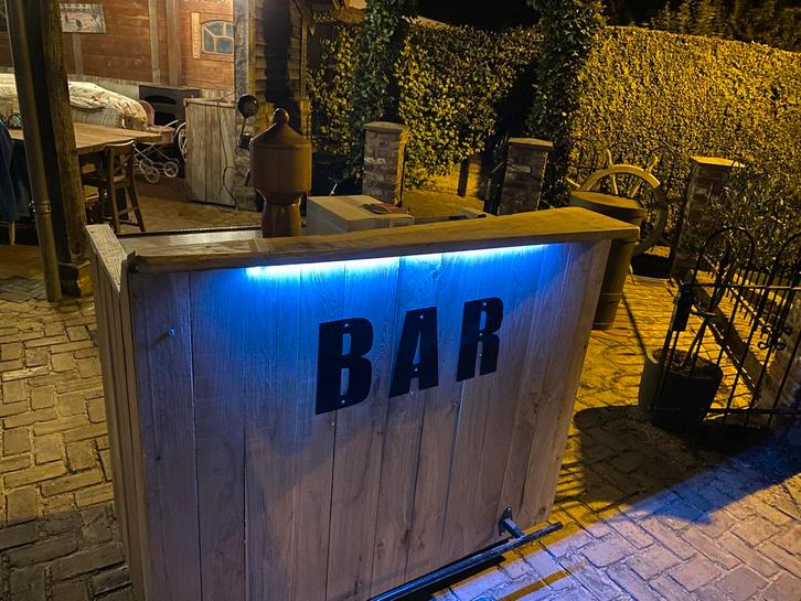 Eiken Mancave Bar met Tap - Compleet!, Huis en Inrichting, Barren, Gebruikt, Ophalen of Verzenden