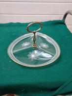 Serveerplateau vintage met verzilverde greep, Ophalen of Verzenden