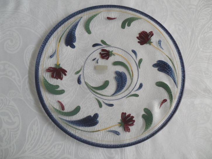 Lenox beschilderde glazen schaal NIEUW, Huis en Inrichting, Woonaccessoires | Schalen en Manden, Nieuw, Schaal, Rond, Glas, Ophalen of Verzenden
