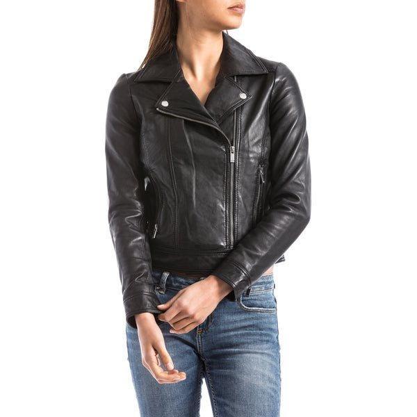 Blue Wellford leren jas zwart maat M van € 379 NU € 169, Kleding | Dames, Jassen | Zomer, Nieuw, Maat 38/40 (M), Zwart, Ophalen of Verzenden