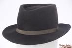 Vintage Ronde herenhoed Ausonia donker grijs haarvilt 54,5, Kleding | Heren, Hoeden en Petten, Ausonia, Hoed, Ophalen of Verzenden