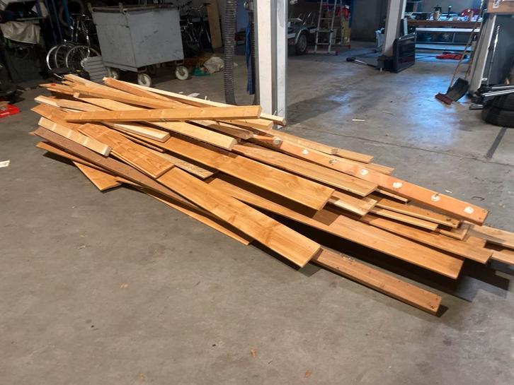 Douglas Potdeksel Hout - Partij, Doe-het-zelf en Verbouw, Hout en Planken, Gebruikt, Plank, Overige houtsoorten, 300 cm of meer