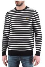 Prachtige gebreide LYLE & SCOTT trui Bretonse streep mt M., Kleding | Heren, Zwart, Zo goed als nieuw, Lyle & Scott, Verzenden