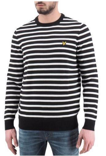 Prachtige gebreide LYLE & SCOTT trui Bretonse streep mt M., Kleding | Heren, Truien en Vesten, Zo goed als nieuw, Maat 48/50 (M)