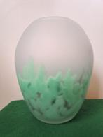 Vaas Tarnowiec Art Glass groen mint, Ophalen of Verzenden, Minder dan 50 cm, Groen, Glas
