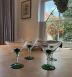 Vintage cocktailglazen groen, Antiek en Kunst, Ophalen of Verzenden