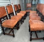 Antieke leren eetkamer stoelen, Ophalen