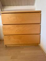 Houten Ladekast met 3 Laden, Huis en Inrichting, Kasten | Ladekasten, Ophalen, Gebruikt, Hoogte: 77,5 Breedte: 80,5 Diepte: 48