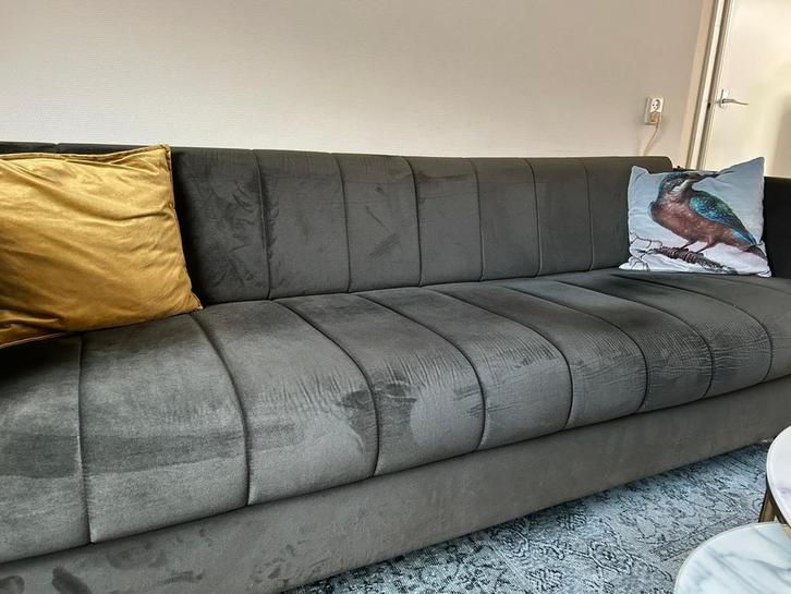 Velvet (green) donkergroen bankstel - Tijdloos design!, Huis en Inrichting, Banken | Bankstellen, Zo goed als nieuw, Rechte bank