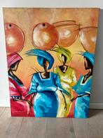 Twee schilderijen van Vin Azor (Ghana, 1963), Ophalen