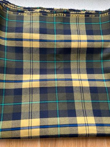 Schotse ruit, tartan , puur wol stoffen lap , 150cm x 145cm beschikbaar voor biedingen