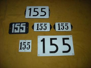 oud emaille huisnummer 155 ook 156 157 158 159 160 161 162 1 beschikbaar voor biedingen