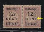 PL16 Suriname 117 postfris PLAATFOUT beschadigde T, Postzegels en Munten, Postzegels | Suriname, Verzenden, Postfris
