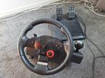 Logitech racestuur PC/PS met pedalen en pook (en flippers), Ophalen of Verzenden, Gebruikt