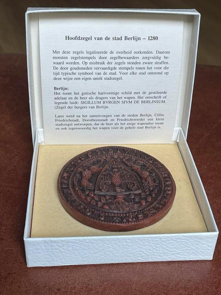 Historische zegel / Siegel Berlijn 1280 in doos, Postzegels en Munten, Munten | Nederland, Overige waardes, Vóór koninkrijk, Ophalen of Verzenden