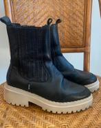 Nubikk Fae Lina boots enkellaarsjes 40 leer zwart wit beige, Nubikk, Zwart, Lage of Enkellaarzen, Ophalen of Verzenden
