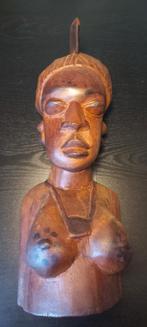 Houten Afrikaans Beeld - Vrouw, Antiek en Kunst, Ophalen