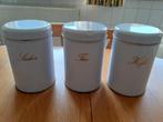 3 bewaar blikken koffie, thee en suiker, Verzamelen, Blikken, Ophalen of Verzenden, Zo goed als nieuw, Koffie