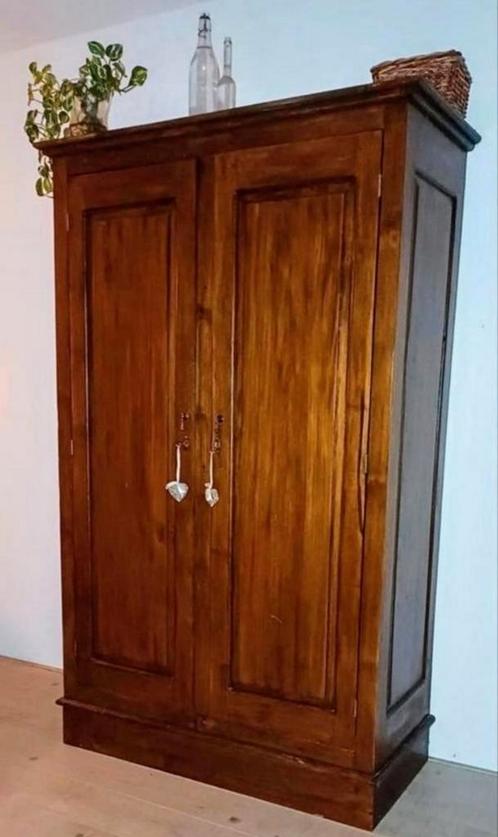 Teakhouten kledingkast, Huis en Inrichting, Kasten | Kledingkasten, 150 tot 200 cm, 100 tot 150 cm, 50 tot 75 cm, Met deur(en)