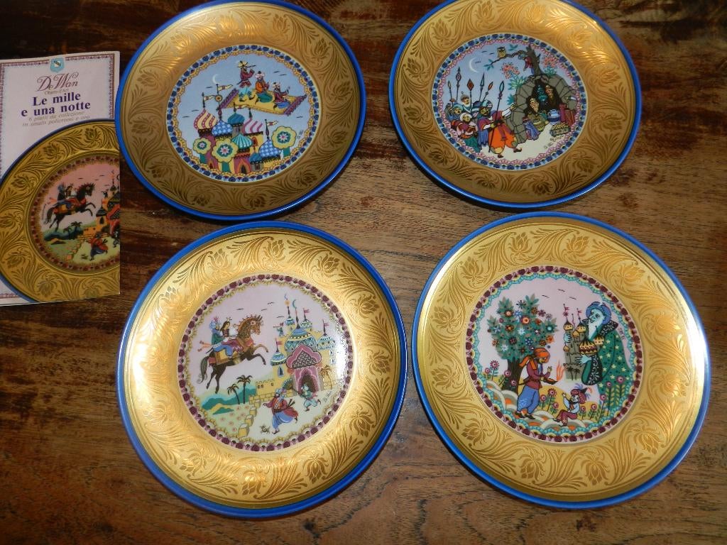 De Wan Objets d'Art La mille e una notte 4 piatti, Huis en Inrichting, Woonaccessoires | Overige, Zo goed als nieuw, Ophalen of Verzenden