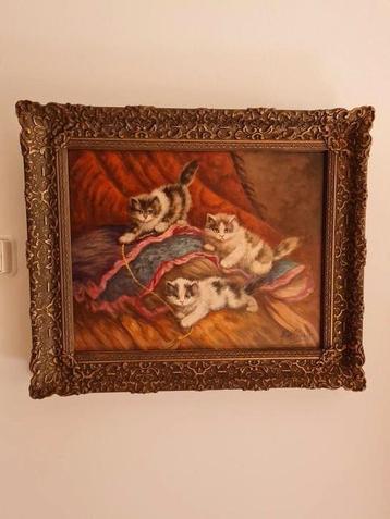 Poezen schilderij  beschikbaar voor biedingen