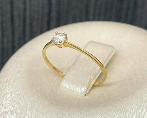 Prachtige 14 karaats gouden verlovingsring maatje 18, Sieraden, Tassen en Uiterlijk, Ringen, Nieuw, Dame, 18 tot 19, Goud, Goud